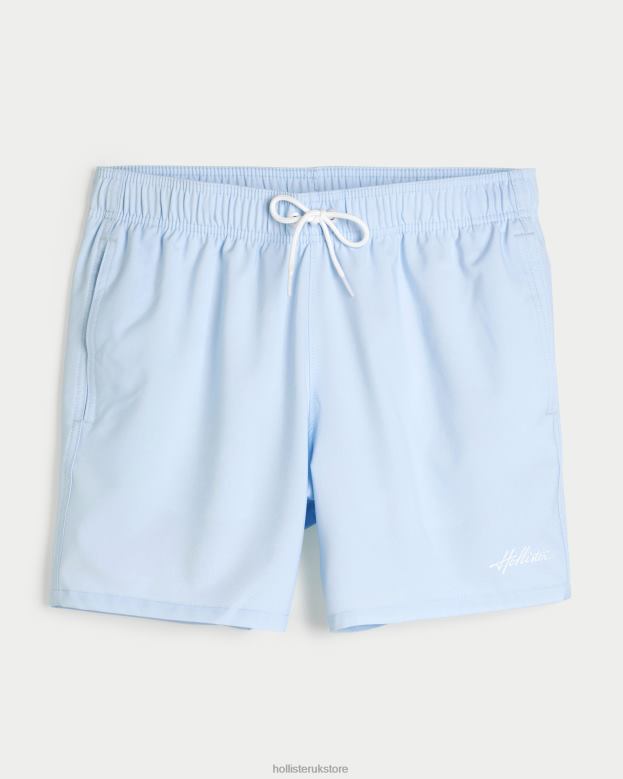 Bottoms Hollister Men Guard Swim Trunks 5\\ 488201120 Light Blue